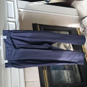 💥4/$20 ASOS Navy Linen blend paperbag pants. Size 14 UK/US 10.